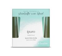 ipuro Essentials Time to BE - Vela aromática en vaso de cristal con cítricos, manzanas y notas florales, duración de 23 horas, para vivienda, salón