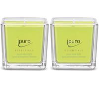 ipuro ESSENTIALS - Vela perfumada (125 ml), transparente (Paquete de 2)