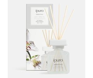 ipuro Essentials WHITE LILY aroma para el hogar con varillas 50ml | con notas de melocotón, lirio del valle, jazmín, clavel, almizcle blanco y madera de cedro - difusor con varillas