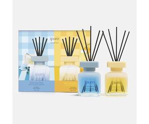 ipuro - Juego de ambientadores Essentials de piña y tónico, 2 x 50 ml, juego de difusor con fragancias exóticas y aroma cítrico de ginebra tónica, aroma tropical y fresco para el salón, el baño