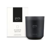 ipuro Vela aromática decorativa clásica - NOIR | Vela perfumada en vaso con rosa, pachulí, sándalo, eucalipto y coco aroma | velas con aroma de larga duración | vela perfumada para habitaciones en