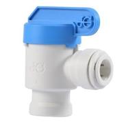 IPW Industries Inc - John Guest - Válvula de bola de tanque de polipropileno 1/4" NPT / 3/8" OD - PPSV501222W