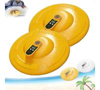 IPX7 Floating & Rechargeable Bait Bucket Aerator, Bait Bucket with Aerator, Portable Waterproof Aquarium Inflator for Live Minnows (Yellow,2PCS)