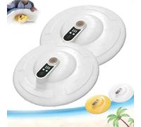 IPX7 Floating & Rechargeable Bait Bucket Aerator, Bait Bucket with Aerator, Portable Waterproof Aquarium Inflator for Live Minnows (White,2PCS)