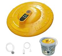 IPX7 Floating & Rechargeable Bait Bucket Aerator,Portable Oxygen Pump for Bait Bucket,Magnetic Live Baits Quite Water Aerator,Fishing Bubble Generator for Kayak Shore & Boat (Yellow)