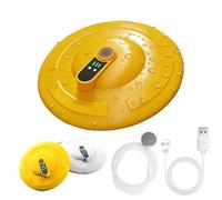 IPX7 Floating & Rechargeable Bait Bucket Aerator, Rechargeable Portable Oxygen Pump for Bait Bucket, Portable Channel Aquarium Aerator & Inflator, Aerators for Baits Buckets (Yellow)