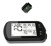 IPX7 impermeable GPS bicicleta computadora BB18 velocímetro inalámbrico odómetro for bicicleta de carretera MTB (azul pavo real, gris ágata)(Agate Gray Cadence/Speed)