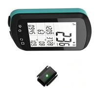 IPX7 impermeable GPS bicicleta computadora BB18 velocímetro inalámbrico odómetro for bicicleta de carretera MTB (azul pavo real, gris ágata)(Peacock Blue Cadence/Speed)