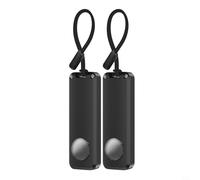 IPX7 resistente al agua ABS compartimento de batería para AirTag con 2 pilas AA, carcasa duradera para seguimiento al aire libre, negro (2 unidades)