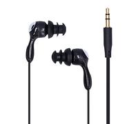 IPX8 Auriculares Internos Impermeables De 3,5 Mm / 0,14 Pulgadas Auriculares para Actividades Deportivas 40 Cm / 15,7 Pulgadas Línea De Auriculares con 2 Piezas Reemplazo De Tapones (Negro LR063682)