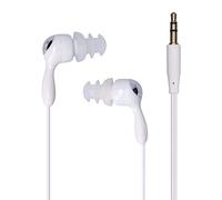 IPX8 Auriculares Internos Impermeables De 3,5 Mm / 0,14 Pulgadas Auriculares para Actividades Deportivas 40 Cm / 15,7 Pulgadas Línea De Auriculares con 2 Piezas Reemplazo De Tapones (Blanco)