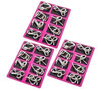 IQ Games Physics Mind Metal Puzzle Set of 24, Brain Teaser Puzzles, Metal Puzzles for Adults Kids, Steel Puzzle Games Gifts for Smart Kids Party Favors (CC)