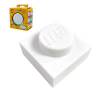 IQ Lego Iconic - Luz nocturna de placa 1x1, color blanco (LP50), luz de silicona suave que cambia de color para adolescentes, niños y adultos, luz nocturna blanca casual para un ambiente acogedor