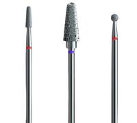 IQ NAILS Brocas para Uñas - Juego de 3 Brocas para Manicura y Pedicura - Kit de Fresa de Diamante - Accesorios para Uñas - Para Híbridas, Gel, Acrílicas - Para Cutículas