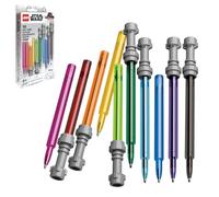 IQ Papelería LEGO Star Wars: Bolígrafo de gel con forma de sable láser, paquete de 10 - edición multicolor Cap-Off