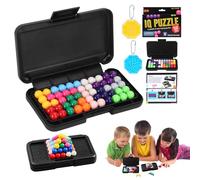 IQ Puzzle, IQ Juegos con 200 desafíos, 2D 3D Smart Games a partir de 6, juegos lógicos a partir de 6 años con 2 piezas de juguetes de laberinto 3D, rompecabezas IQ para niños y adultos