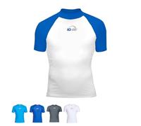 IQ-UV Slim Fit Camiseta, Hombre, Azul/Blanco, M/50