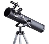 IQCrew - Telescopio Dobsonian 35X-350X 76 mm con 2 lentes Barlow + trípode