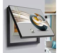 IQOAIJ Tapa Contador Moderno Sencillo Medidores Eléctricos Decorativos, Fácil De Colgar Y Desmontable Caja Eléctrica Cubierta/Pintura Decorativa De Cajas,04,60X40