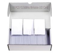 iQuickey 50 tarjetas RFID UID regrabables de 13,56 MHz, tarjetas inteligentes Mi-Fare 1K S50 NFC, tarjetas de copia de control de acceso a puertas, bloque 0 sector cambiable, cumple con ISO 14443A