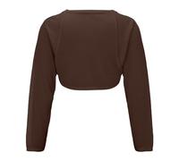 IQYU Cárdigan de punto para mujer de verano elegante chaqueta de verano ligera corta cárdigan de punto de manga larga chaqueta corta abrigo de punto fino chaquetas de mujer festivo chaqueta bolero