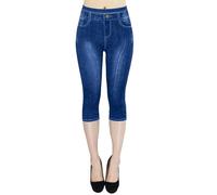 IQYU Pantalones 3/4 de verano para mujer, pantalones vaqueros capri, leggings elásticos para mujer, tallas grandes, elegantes, pantalones de verano ligeros, 7/8, pantalones de verano hasta la rodilla
