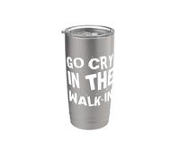 Ir a llorar en el Walk-In - Divertido chef cocinero entusiasta de cocina Vaso térmico de acero inoxidable de doble pared