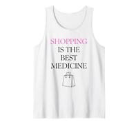 IR de Compras es la Mejor Medicina Chicas Mujeres Compras Divertidas Camiseta sin Mangas