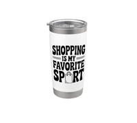 Ir de compras es mi diversión deportiva favorita Vaso térmico de acero inoxidable de doble pared