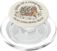 IR de Paseo estúpido para mi Tonto Caracol de Salud Mental Cerebral 1 PopSockets PopGrip para MagSafe