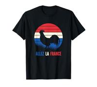 Ir Francia Gallo y bandera francesa camiseta de fútbol Vintage Camiseta