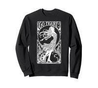 IR Patinaje Artístico Divertido Art Nouveau Mujer Patinadora sobre Hielo Chica Sudadera