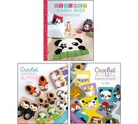 Ira Rott 3 Books Collection Set (Crochet Animal Rugs, Crochet Animal Slippers, Crochet Animal Blankets and Blocks)