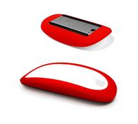IRAINSUN Funda de silicona para ratón, para Apple Magic Mouse 1 y 2, a prueba de caídas, a prueba de polvo, funda ultra delgada (rojo)