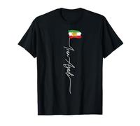 IRÁN AZADI Irán Bandera Mapa León Sol Espada Libre Irán Revolución Camiseta