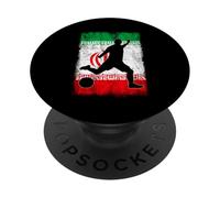 Irán Bandera Silueta Irán Orgullo Deportes Amante PopSockets PopGrip Adhesivo