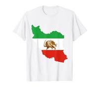 Irán, Irán Libre, Bandera, León, Pahlavi, Shah, Rey, Rezashah Camiseta gráfica económica, Hombre, Blanco, L