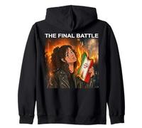 Irán La Batalla Final ardiendo Bandera Sudadera con Capucha