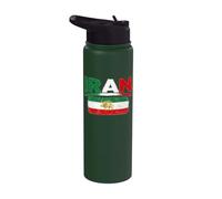 Iran Lion Sun Flag,Iran,Persian,Flag of Iran Men Women Stainless Steel Insulated Water Bottle