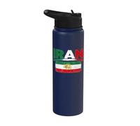 Iran Lion Sun Flag,Iran,Persian,Flag of Iran Men Women Stainless Steel Insulated Water Bottle