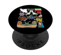 Irán Mapa, Patrimonio Persa Cultura Iconos Diseño Arte PopSockets PopGrip Adhesivo