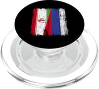 Irán Rusia Media Bandera Iraní Rusa Jersey PopSockets PopGrip para MagSafe