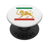 Irán Shir o Khorshid León & Sol Emblema Bandera Iraní Símbolo PopSockets PopGrip Adhesivo
