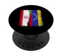 Irán Venezuela Media Bandera Iraní Venezolana Jersey PopSockets PopGrip Adhesivo