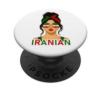 Iranian Girl Iran Flag Iranian Girlfriend Wife PopSockets PopGrip Adhesivo