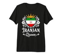 Iranian Queen Iran Flag Proud Iranian Woman Camiseta Premium