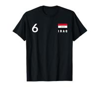 Iraq Número 6 Bandera Nacional Patrimonio País Camiseta