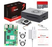 iRasptek Kit de Inicio para Raspberry Pi 5 RAM 8 GB - 64 GB Edición de OS-Bookworm precargado (Carcasa de Aluminio)