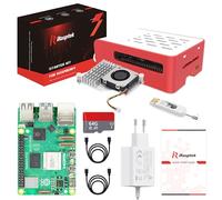 iRasptek Raspberry Pi 5 8GB Starter Kit-Edición OS-Bookworm de 64GB preinstalada (Caja Rojo y Blanco)