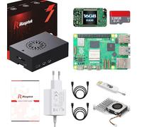 iRasptek Starter Kit For Raspberry Pi 5 16GB RAM - Edición OS-Bookworm de 128GB preinstalada (Caja de Aluminio)